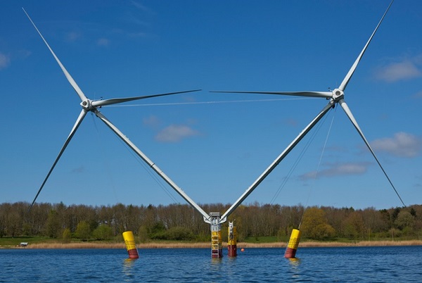 Двухтурбинный плавучий ветрогенератор прошел испытания на немецком побережье Балтийского моря