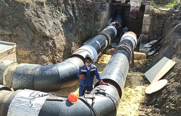 «Квадра» направила более 7 млн. рублей на перекладку участка теплотрассы в Новомосковске