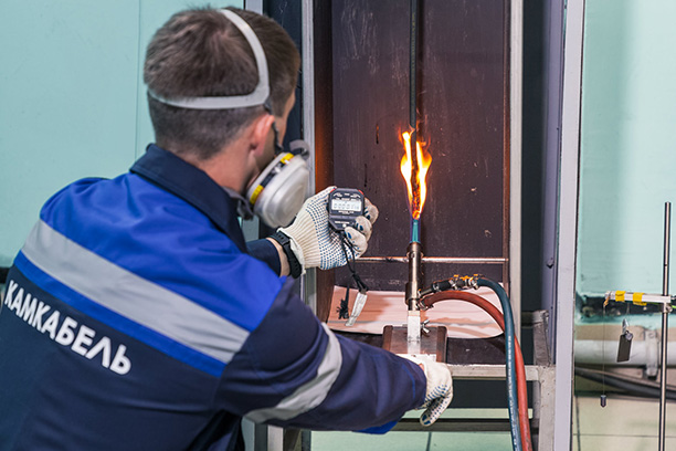 Испытание кабеля на пожарную безопасность